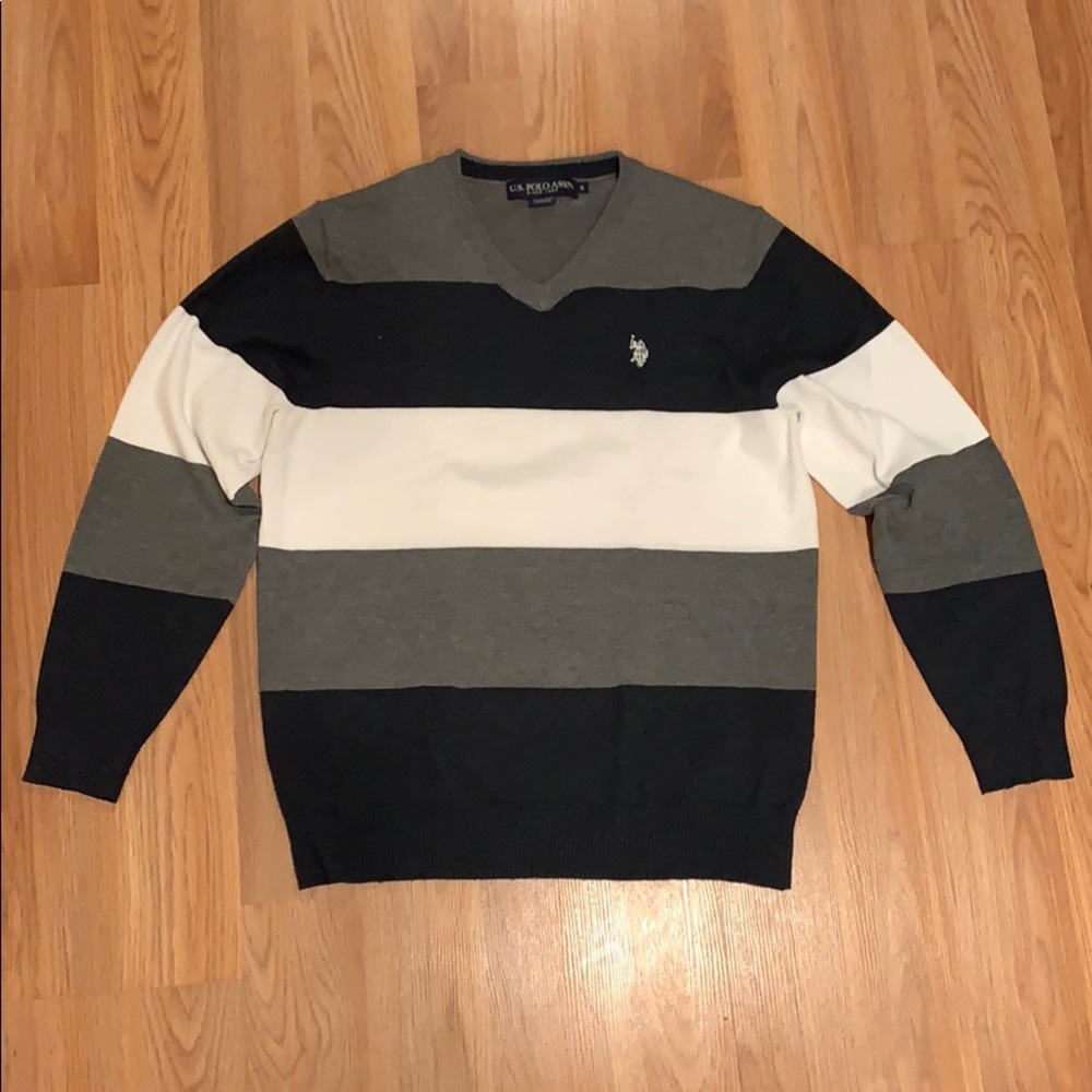 U.s. polo color block sweater
